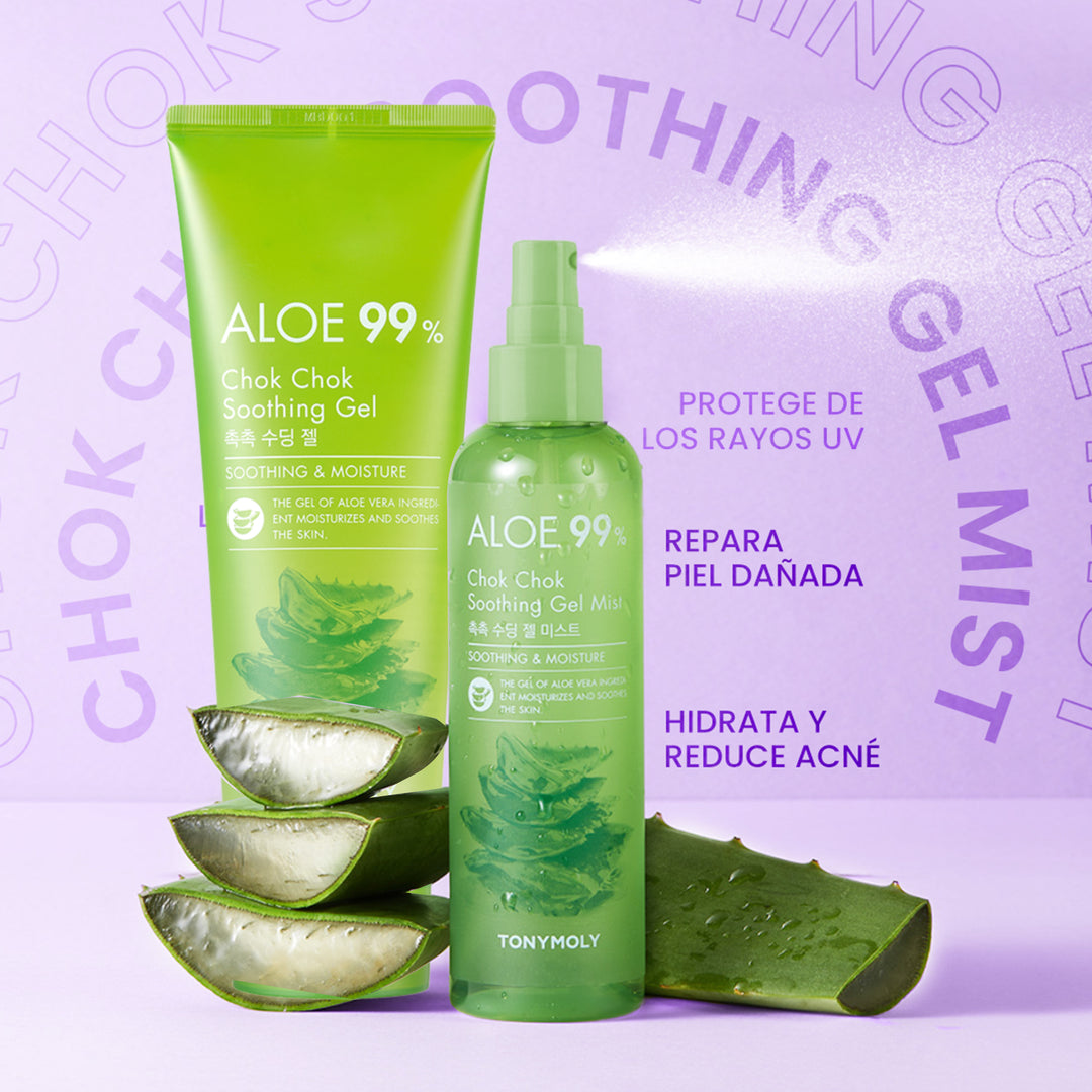Bruma facial calmante de Aloe vera 93% Chok Chok