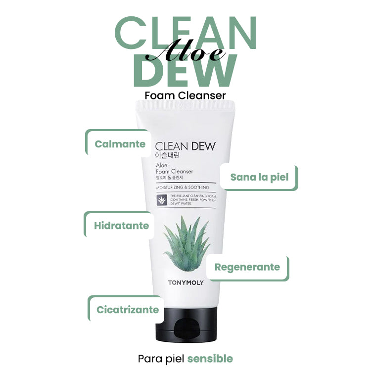 Espuma limpiadora de Áloe Clean Dew