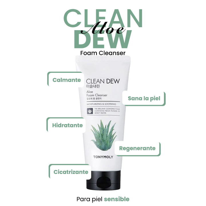 Espuma limpiadora de Áloe Clean Dew