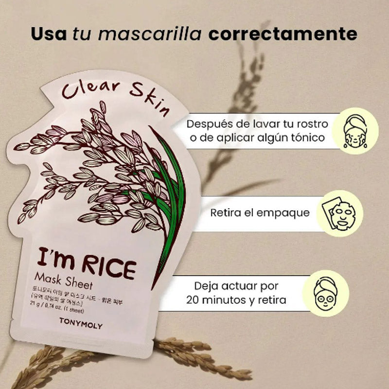 Mascarilla limpiadora de Arroz - I'm Rice