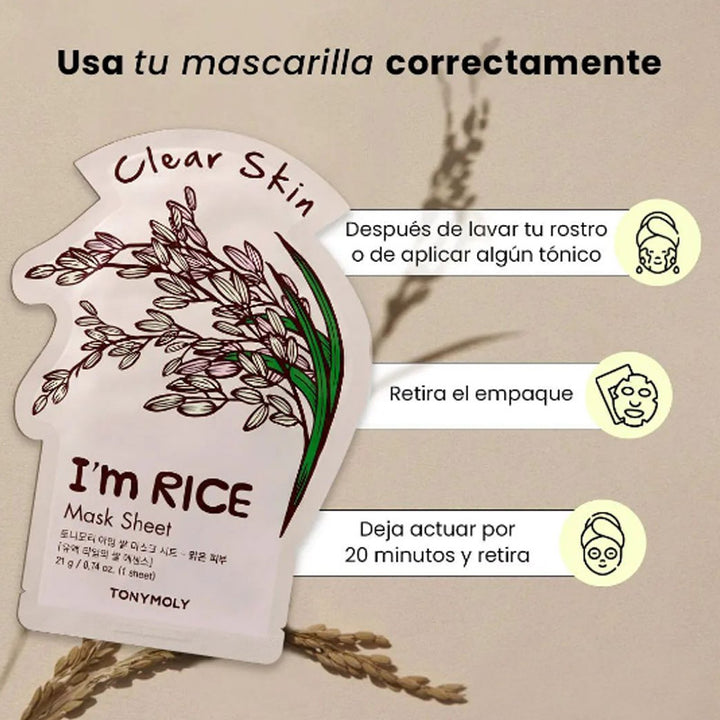 Mascarilla limpiadora de Arroz - I'm Rice