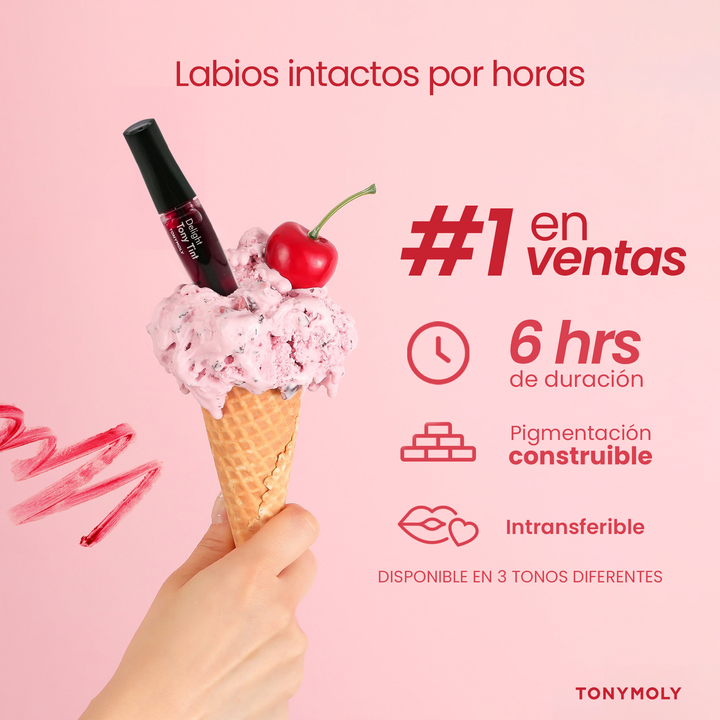 Tinta para labios tono 02 Rojo Delight
