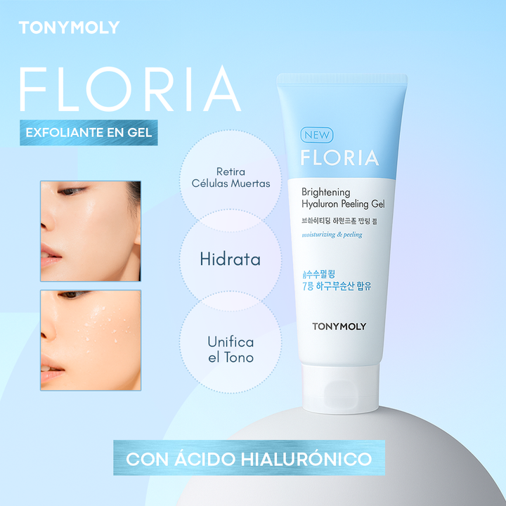 Gel exfoliante con ácido hialurónico Floria Brightening