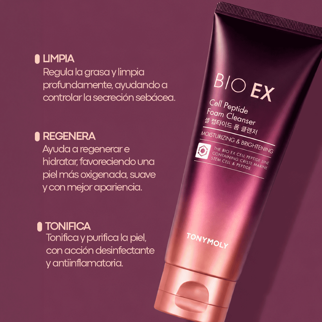 Espuma limpiadora anti-arrugas Bio Ex Cell Peptide