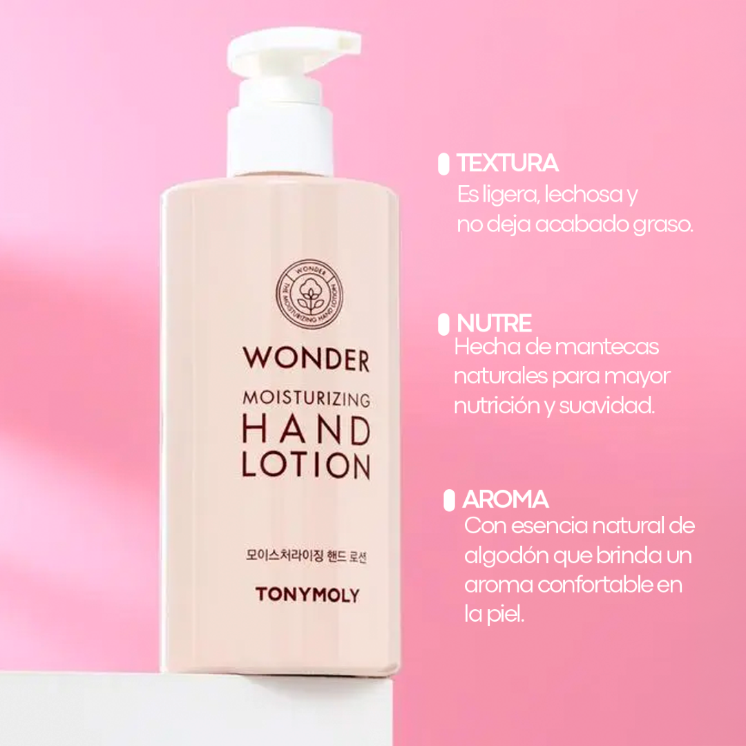 Loción hidratante para manos Wonder