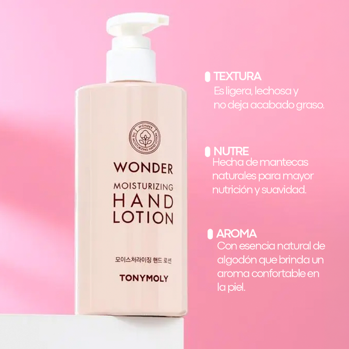 Loción hidratante para manos Wonder