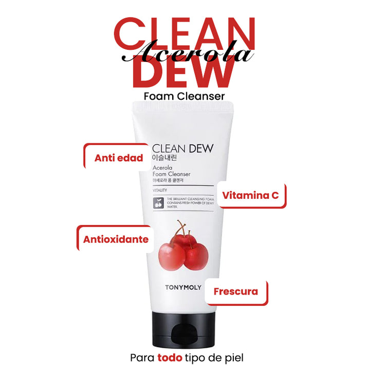 Espuma limpiadora de acerola  Clean Dew