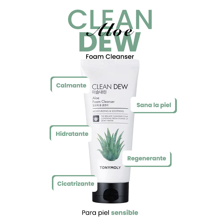 Espuma limpiadora de áloe Clean Dew