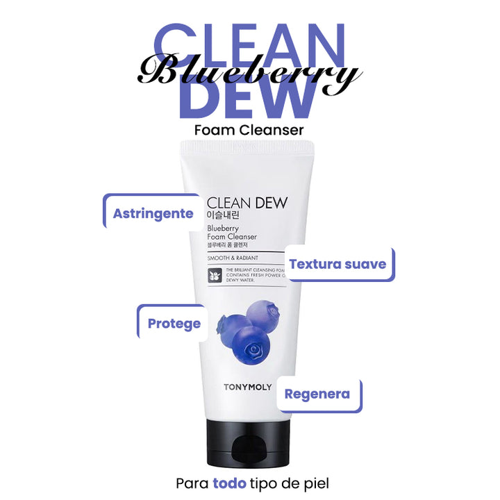 Espuma limpiadora de blueberry - Clean Dew