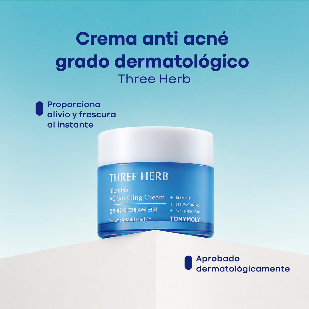 Crema anti acné grado dermatológico - Three Herb