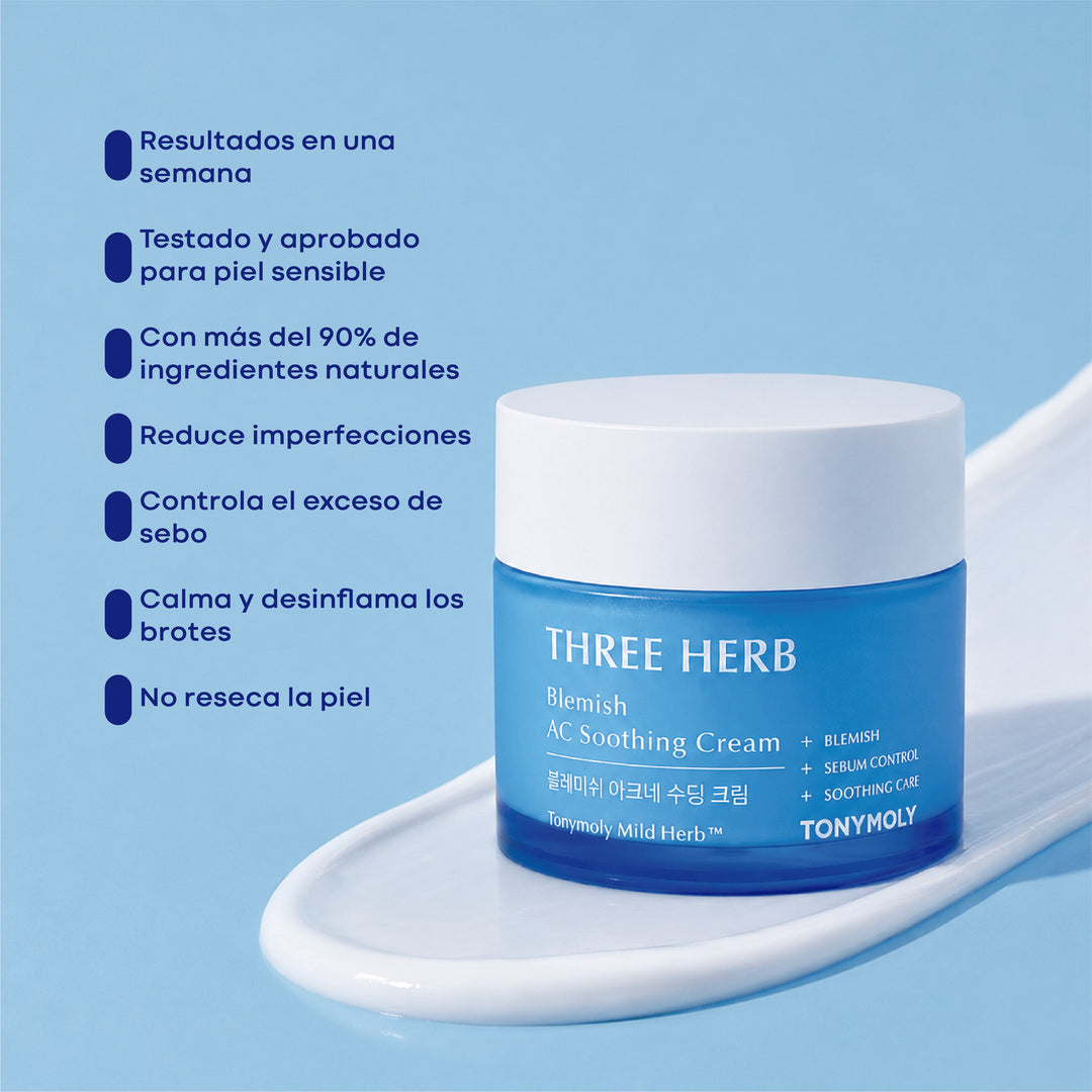 Crema anti acné grado dermatológico - Three Herb
