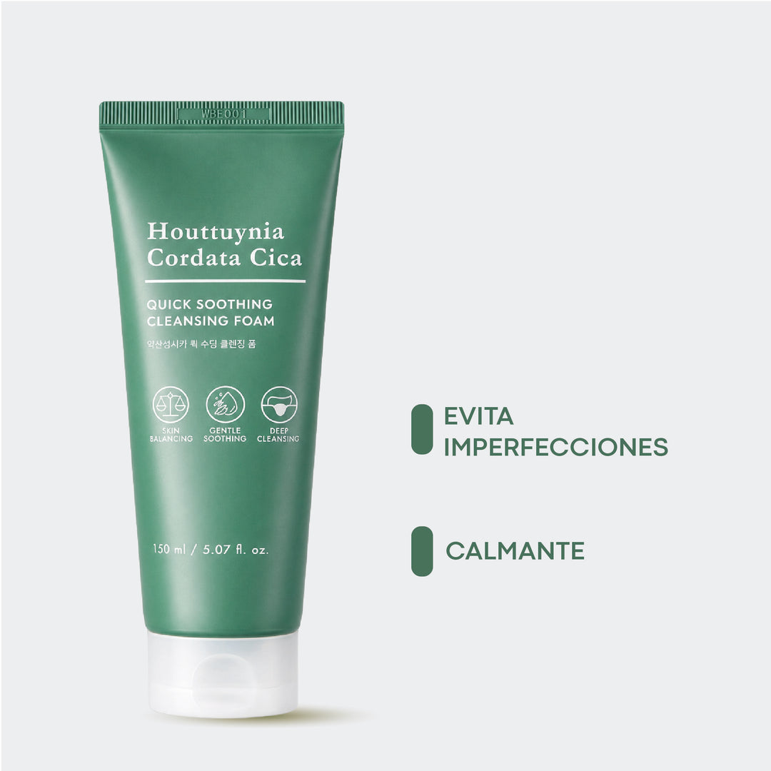 Espuma limpiadora hipoalergénica calmante Cica de Eoseong Cho Poros y exceso de sebo