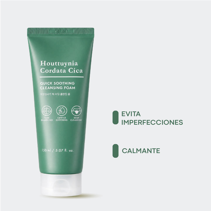 Espuma limpiadora hipoalergénica calmante Cica de Eoseong Cho Poros y exceso de sebo