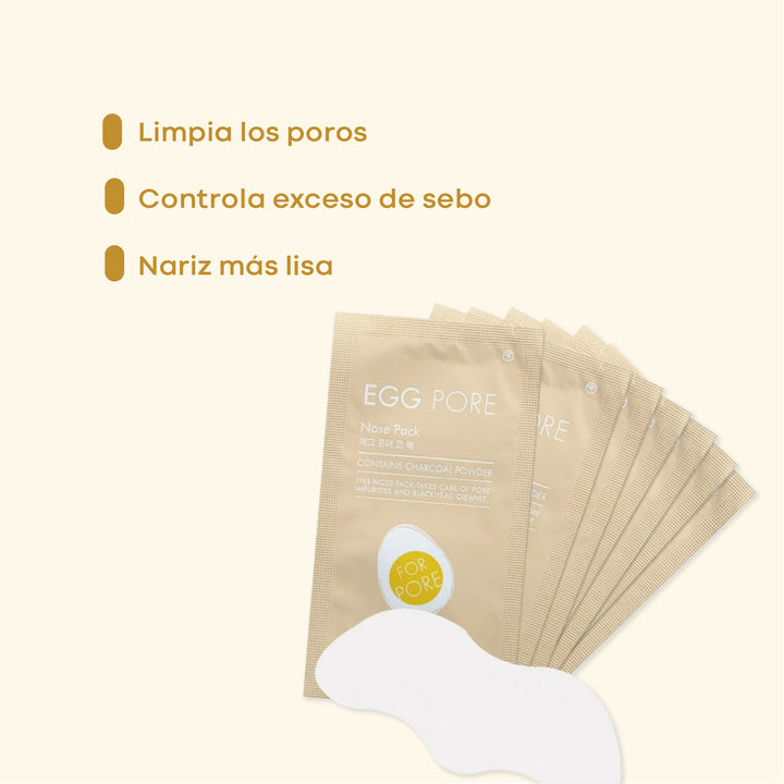 Parche de nariz para puntos negros caja con 7 pzas - Egg Pore