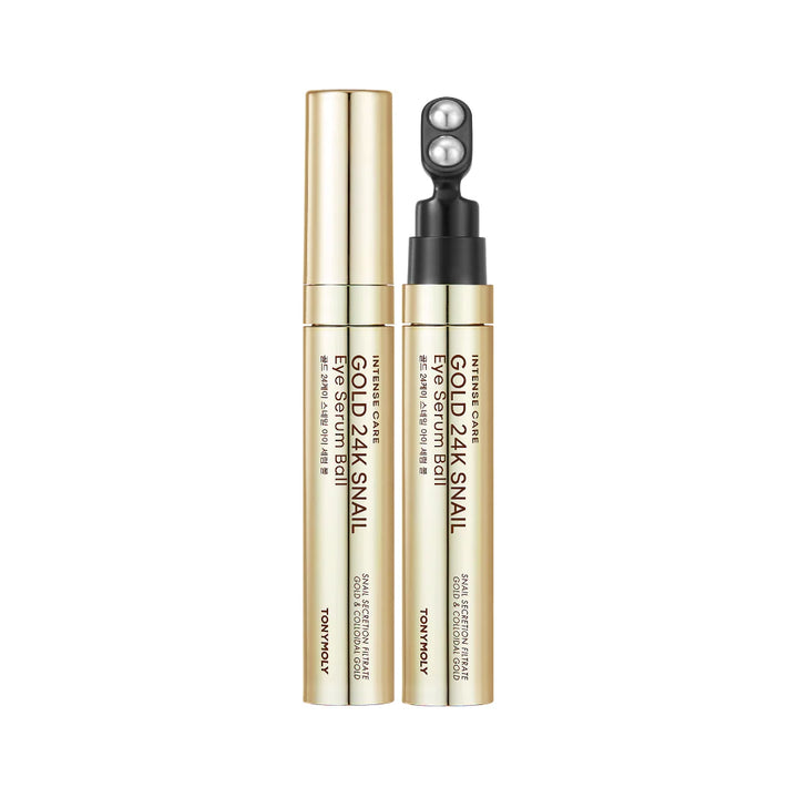 Rodillo Doble para contorno de ojos extracto de caracol oro de 24k