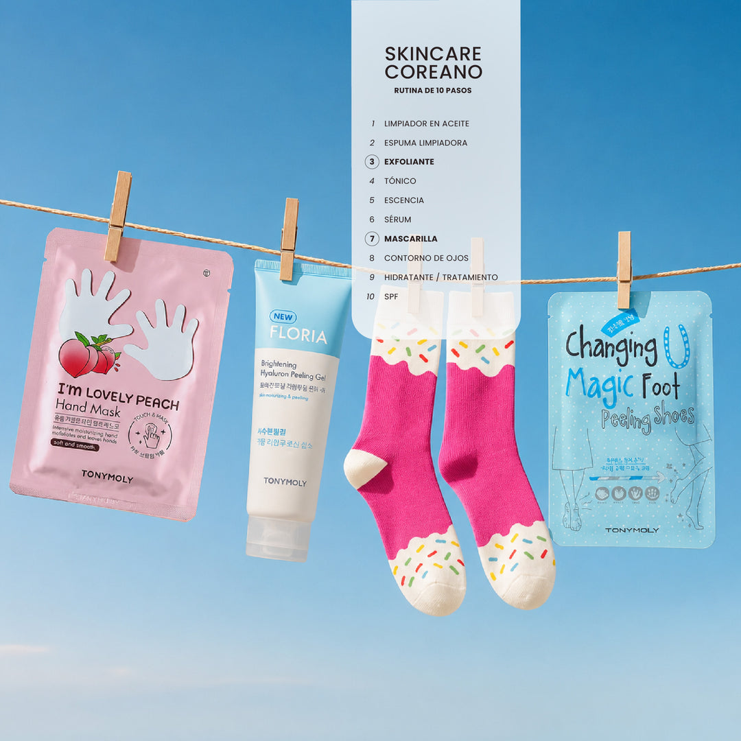 Pack exfoliante cara manos y pies