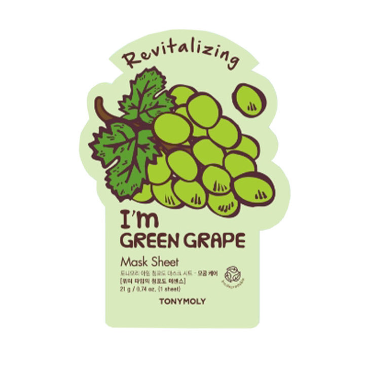 Mascarilla con extracto de Uva verde - I'm green grape