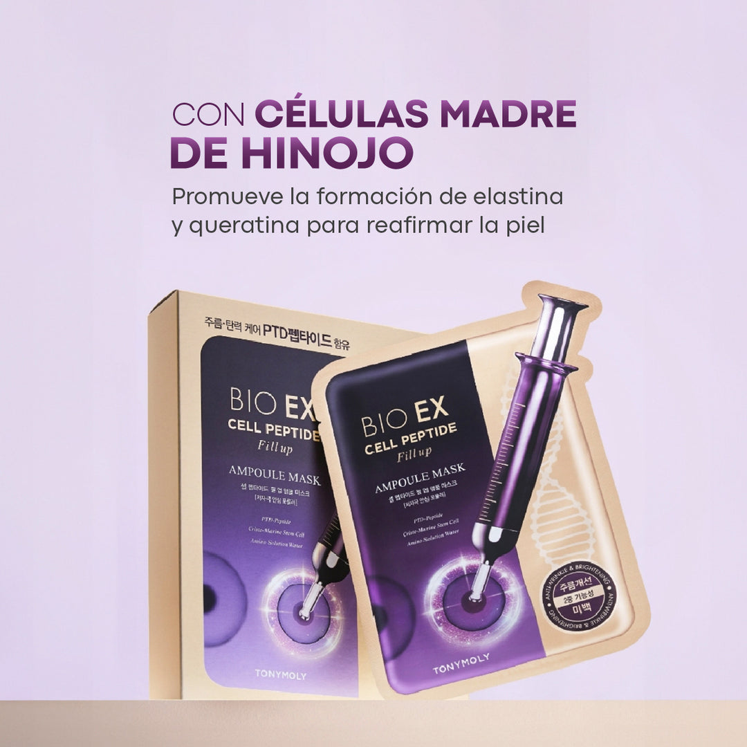 MASCARILLA FACIAL ANTIARRUGAS BIO EX CELL PEPTIDE SET 10 PZ
