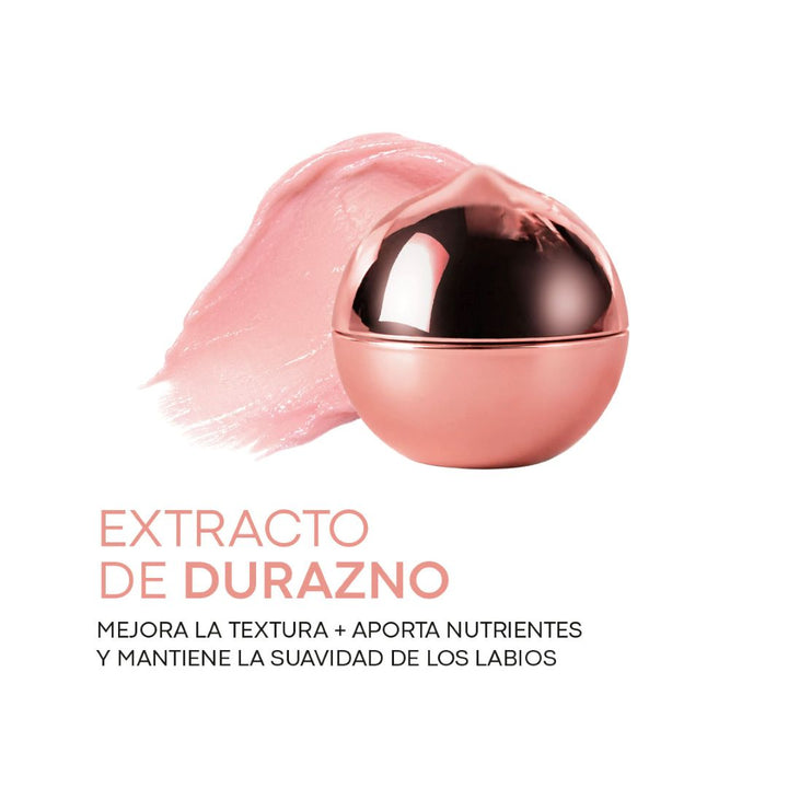 BÁLSAMO LABIAL MINI PEACH CON ORO 24K