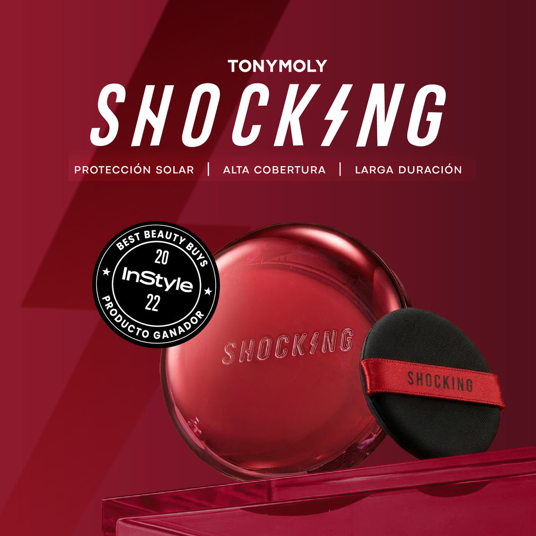 Base de maquillaje en cushion alta cobertura SPF50 + PA++++ The Shocking