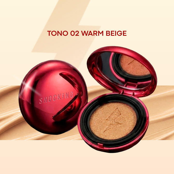 Base de maquillaje en cushion alta cobertura SPF50 + PA++++ The Shocking
