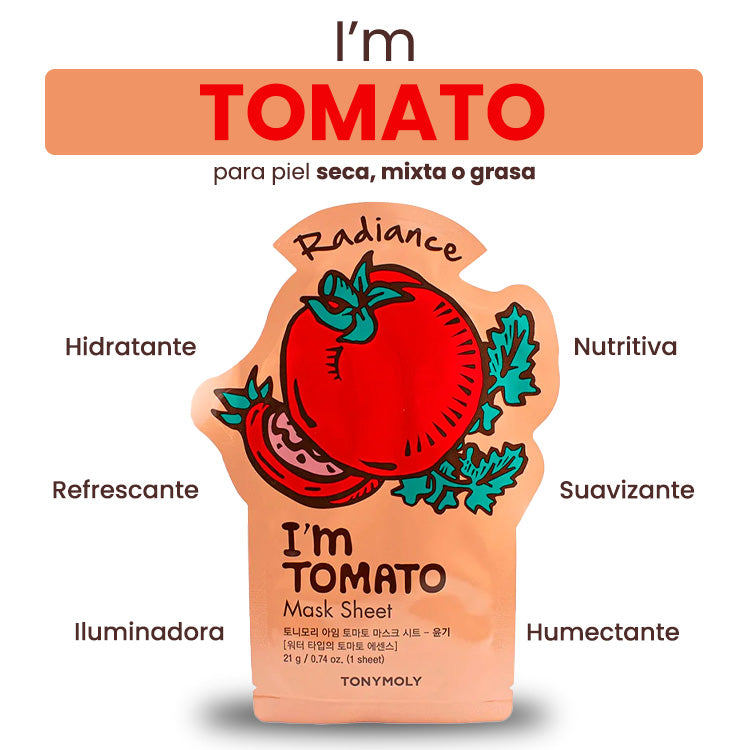 Mascarilla hidratante con extracto de Tomate - I´m Tomato