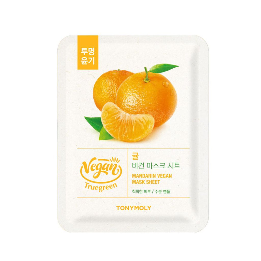 Mascarilla 100% Vegana de mandarina True Green 🍊 Vitamina E